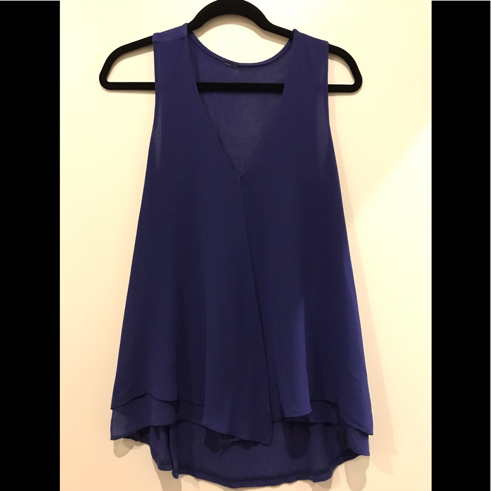 Blue Silk Blouse
